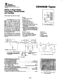 Datasheet CD4060BE manufacturer TI