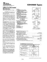 Datasheet CD4098BF3A manufacturer TI