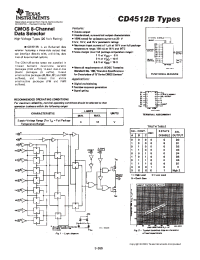 Datasheet CD4512BMT manufacturer TI