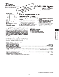 Datasheet CD4522BM manufacturer TI