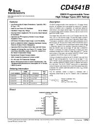 Datasheet CD4541 manufacturer TI