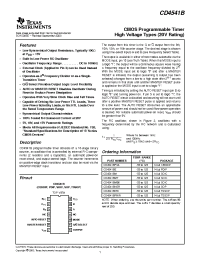 Datasheet CD4541BPWR manufacturer TI
