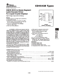 Datasheet CD4543BM manufacturer TI