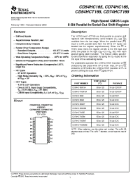 Datasheet CD74HC165M manufacturer TI