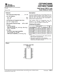 Datasheet CD74HC4066M manufacturer TI
