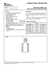Datasheet CD74HC7266EE4 manufacturer TI