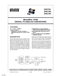 Datasheet DAC703 производства TI