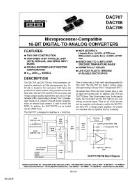 Datasheet DAC707KP-7 производства TI