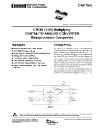 Datasheet DAC7545JP производства TI