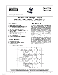 Datasheet DAC7725N/750 производства TI