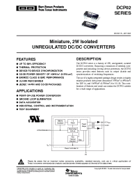Datasheet DCP020503U/1K производства TI