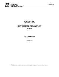 Datasheet GC3011A производства TI