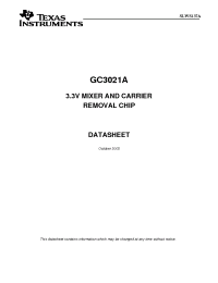 Datasheet GC3021A-PQ производства TI