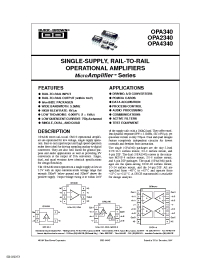 Datasheet OPA4340EA/250 производства TI