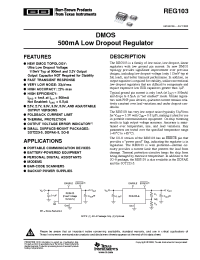 Datasheet REG103-3 manufacturer TI