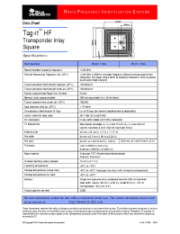 Datasheet RI-I01-110A производства TI