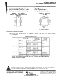 Datasheet SN54HC14FK manufacturer TI