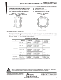 Datasheet SN54HC157W производства TI