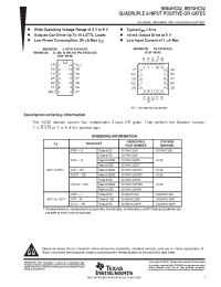 Datasheet SN54HC32FK manufacturer TI