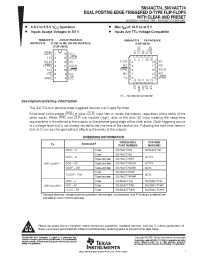 Datasheet SN74ACT74PWLE manufacturer TI