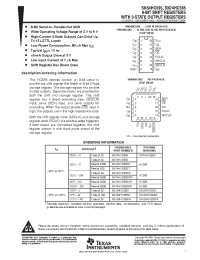 Datasheet SN74HC595DWR производства TI