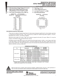 Datasheet SNJ54HC573AFK manufacturer TI