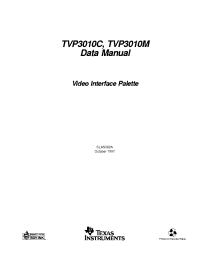 Datasheet TVP3010 производства TI