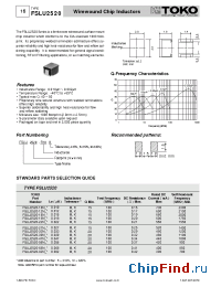 Datasheet FSLU2520-R10J производства TOKO