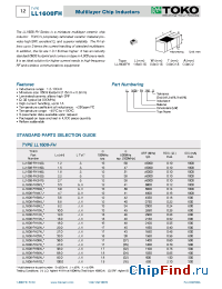 Datasheet LL1608-FH12N производства TOKO