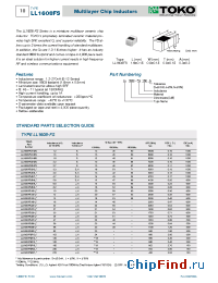 Datasheet LL1608FS производства TOKO