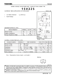 Datasheet 1SV225 manufacturer Toshiba
