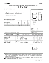 Datasheet 1SV281 manufacturer Toshiba