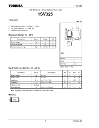 Datasheet 1SV325 производства Toshiba