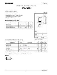 Datasheet 1SV329 производства Toshiba
