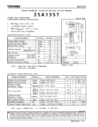 Datasheet 2SA1357 производства Toshiba