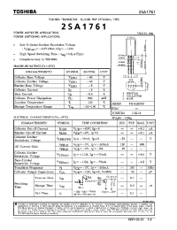 Datasheet 2SA1761 производства Toshiba