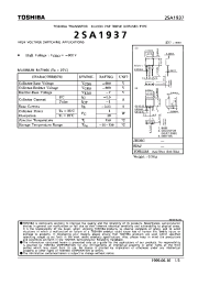 Datasheet 2SA1937 производства Toshiba