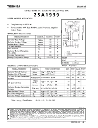 Datasheet 2SA1939 производства Toshiba