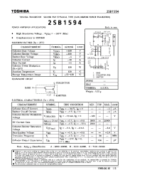 Datasheet 2SB1594 производства Toshiba