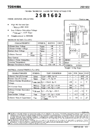 Datasheet 2SB1602 производства Toshiba