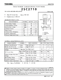 Datasheet 2SC2710 производства Toshiba