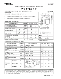 Datasheet 2SC3657 производства Toshiba