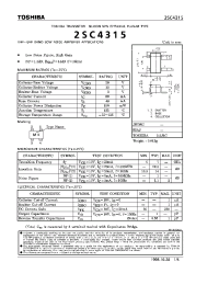 Datasheet 2SC4315 производства Toshiba
