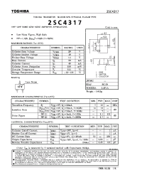 Datasheet 2SC4317 производства Toshiba