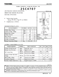 Datasheet 2SC4707 производства Toshiba