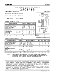 Datasheet 2SC5460 производства Toshiba