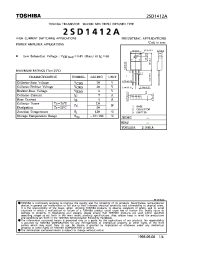 Datasheet 2SD1412A производства Toshiba