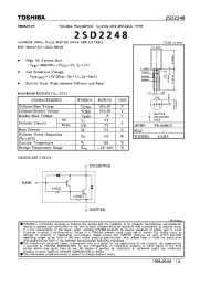 Datasheet 2SD2248 производства Toshiba