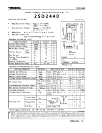Datasheet 2SD2440 производства Toshiba