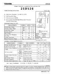 Datasheet 2SD526 производства Toshiba